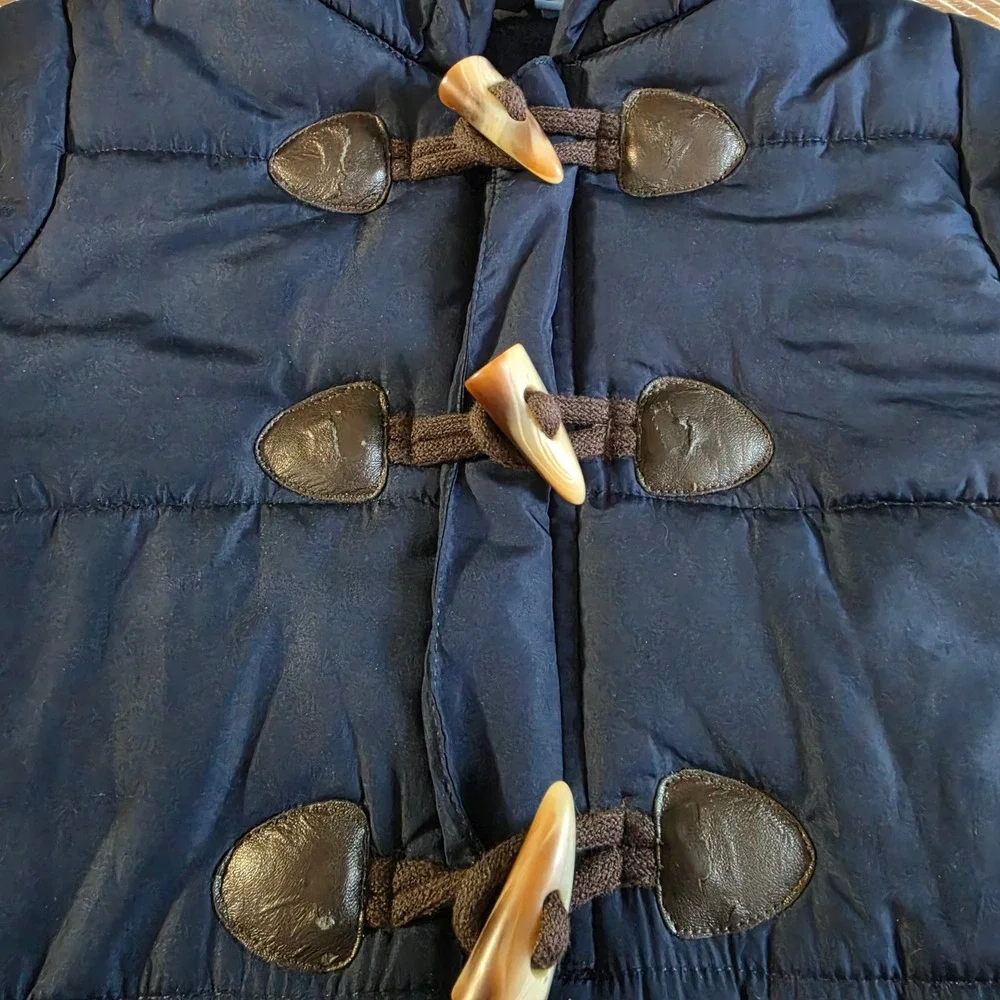 Love by Place Navy Blue Hooded Pram Suit Bunting 6-9 Months NWT Toggle Puffer